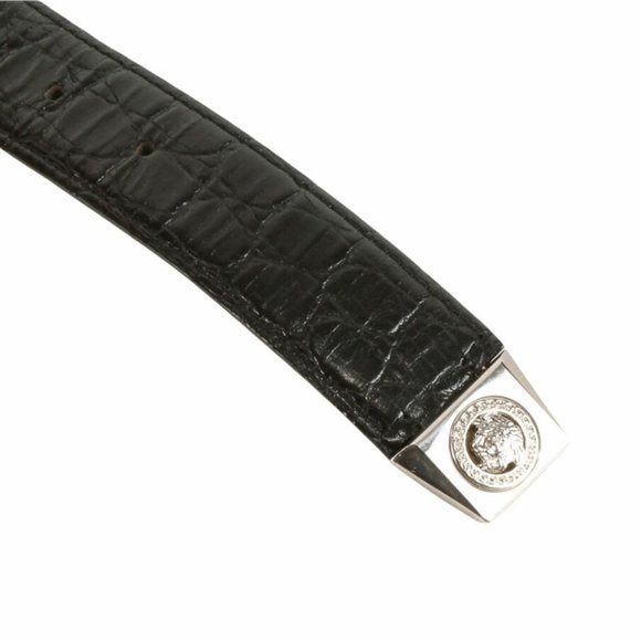 Authentic Gianni Versace Medusa Croc embossed leather belt - Picture 8 of 10